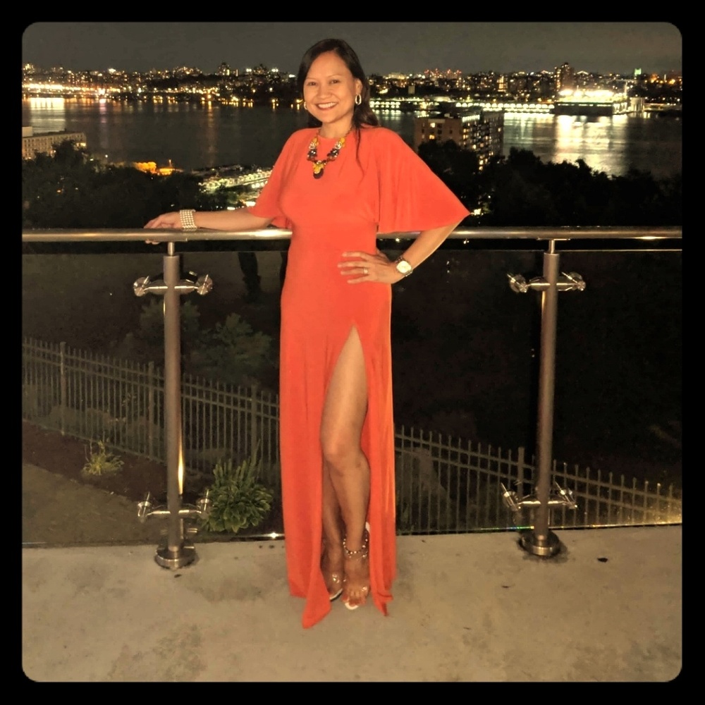 Asos orange dress...